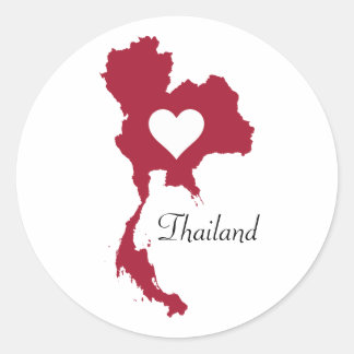 Thailand Map  Classic Round Sticker