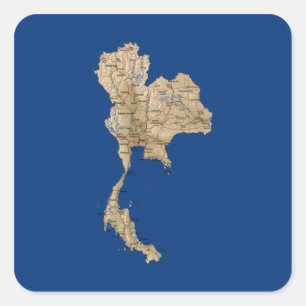 Thailand Map Sticker