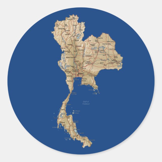 Thailand Map Sticker (Front)