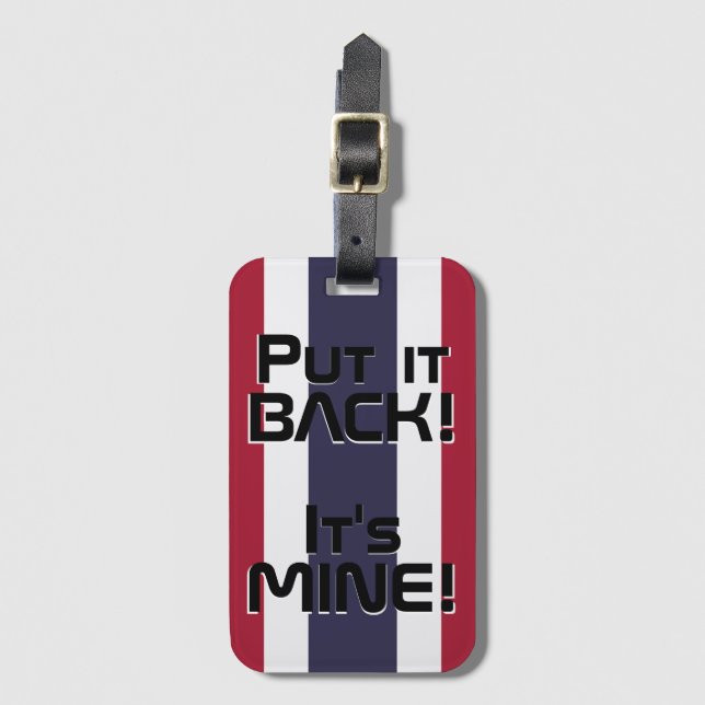 Thailand National Flag Funny Patriotic Luggage Tag (Front Vertical)