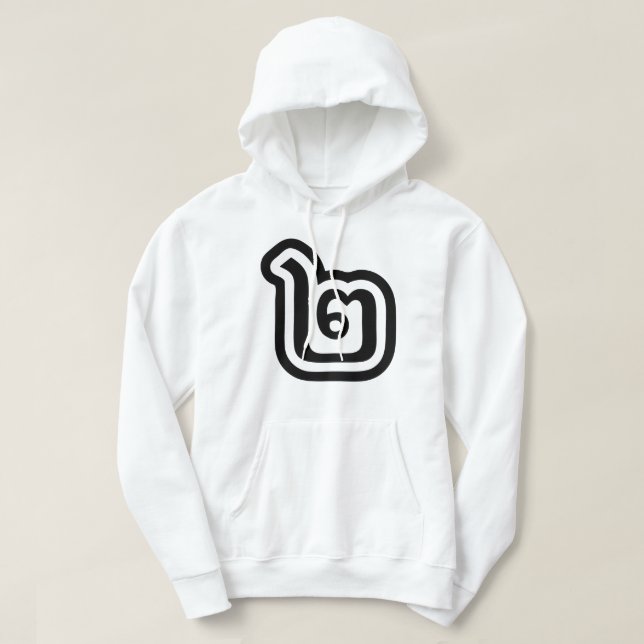 Thailand Number 2 / Two / ๒ (Song) Thai Script Hoodie (Design Front)