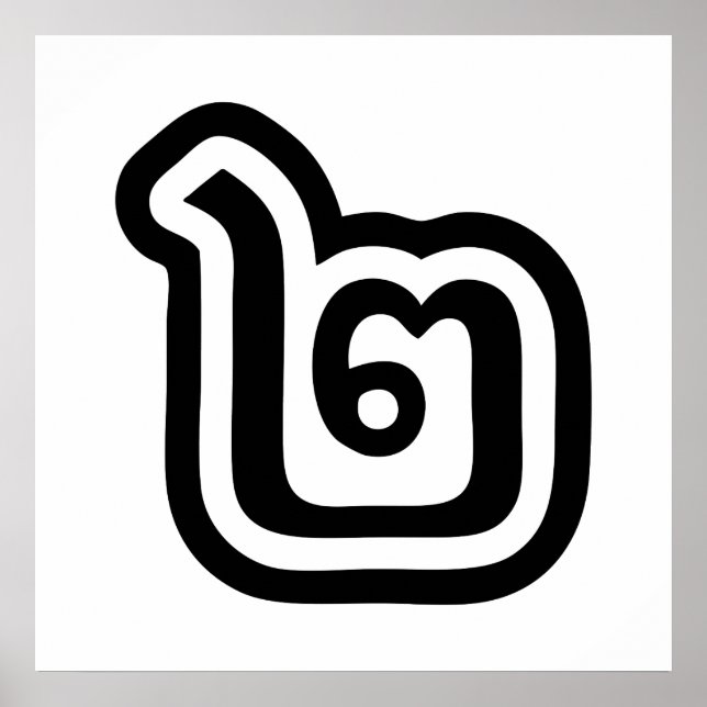 Thailand Number 2 / Two / ๒ (Song) Thai Script Poster (Front)