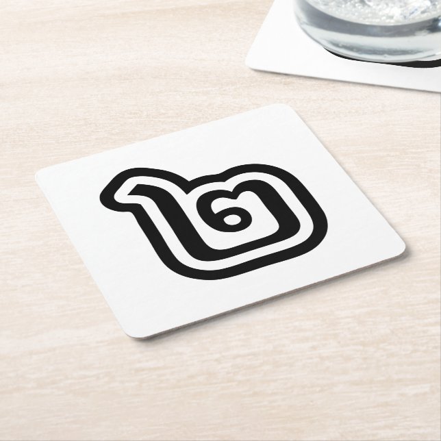 Thailand Number 2 / Two / ๒ (Song) Thai Script Square Paper Coaster (Angled)
