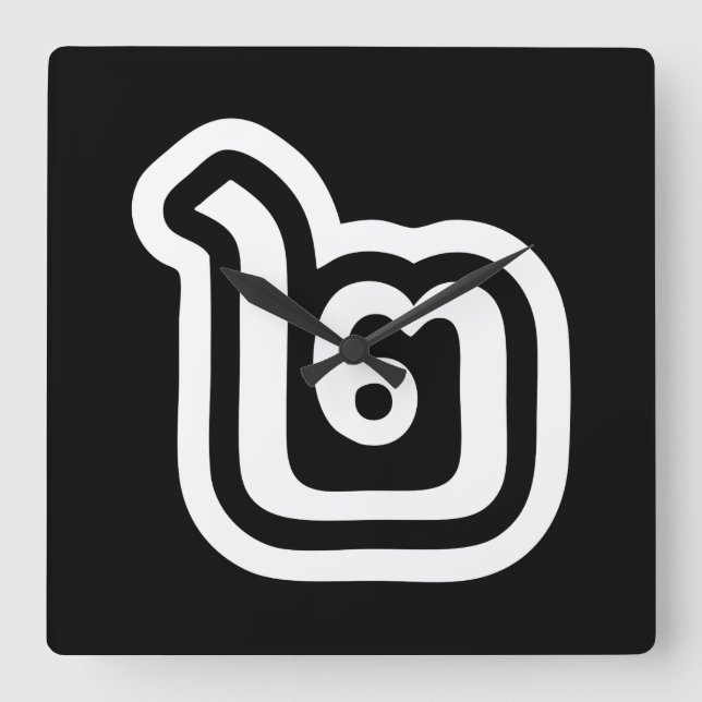 Thailand Number 2 / Two / ๒ (Song) Thai Script Square Wall Clock (Front)