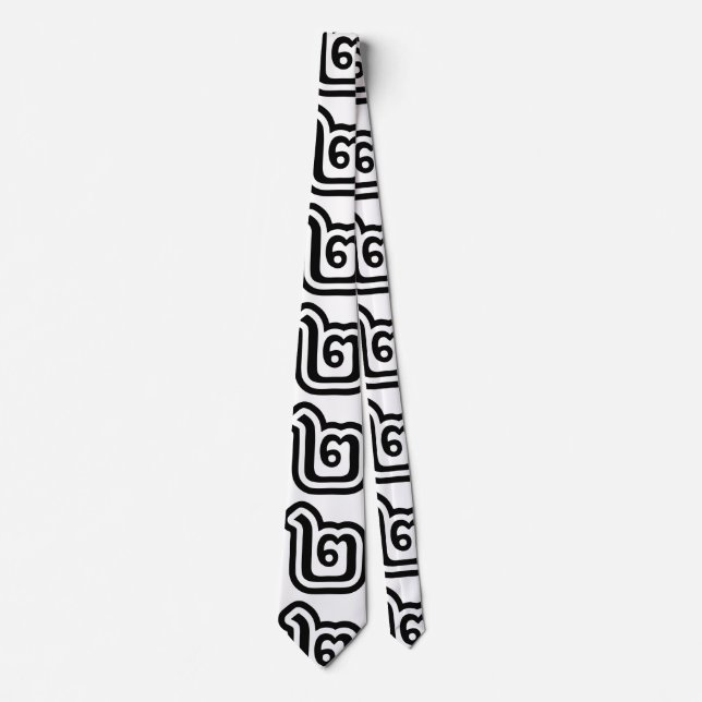 Thailand Number 2 / Two / ๒ (Song) Thai Script Tie (Front)