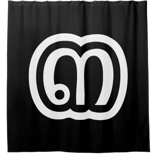 Thailand Number 3 / Three / ๓ (Sam) Thai Script Shower Curtain (Front)