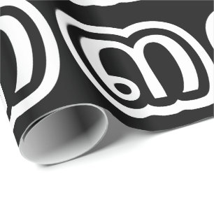 Thailand Number 3 / Three / ๓ (Sam) Thai Script Wrapping Paper