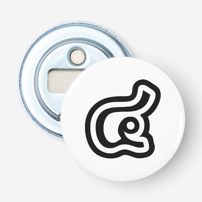 Thailand Number 4 / Four / ๔ (See/Si) Thai Script Bottle Opener (Front)