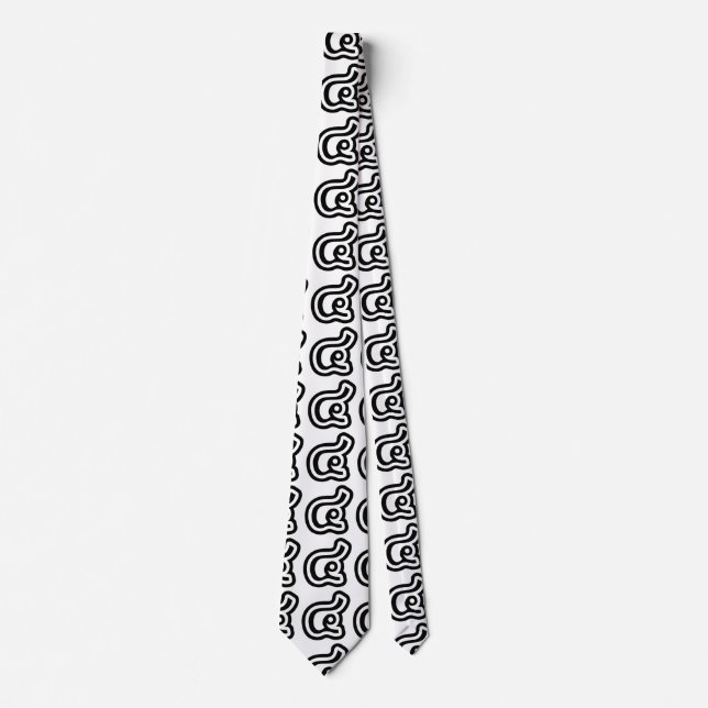 Thailand Number 4 / Four / ๔ (See/Si) Thai Script Tie (Front)