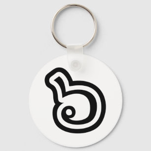 Thailand Number 6 / Six / ๖ (Ho/Hok) Thai Langua Key Ring