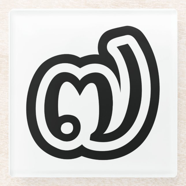 Thailand Number 7 / Seven / ๗ (Jed/Chet) Thai Glass Coaster (Front)