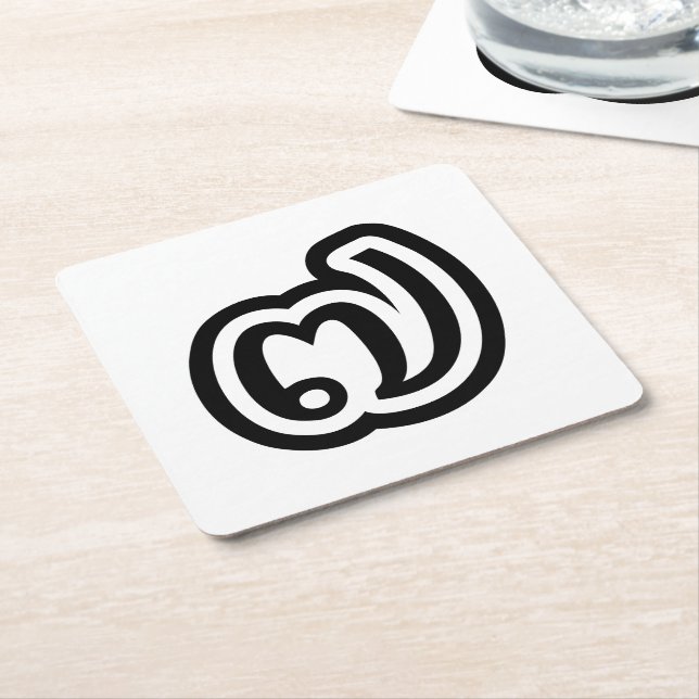 Thailand Number 7 / Seven / ๗ (Jed/Chet) Thai Square Paper Coaster (Angled)