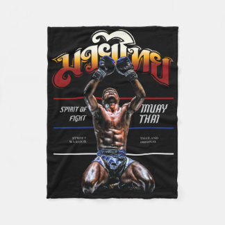 Thailand Original Muay Thai Kickboxing  Fleece Blanket