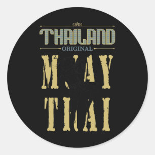 Thailand Original Muay Thai Kickboxing Gift For Me Classic Round Sticker