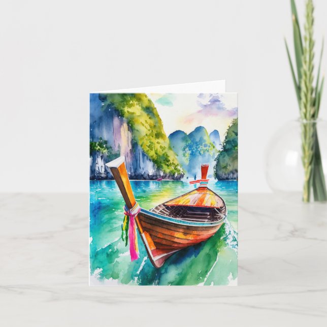 Thailand Phi Phi Island Watercolor Cards Krabi (Front)