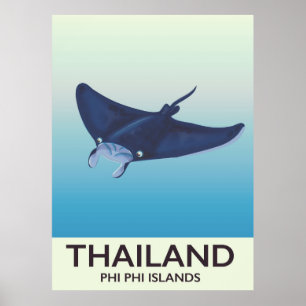 Thailand Phi Phi Islands Travel poster