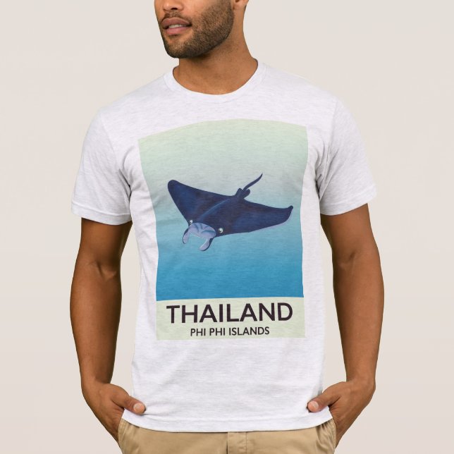 Thailand Phi Phi Islands Travel poster T-Shirt (Front)