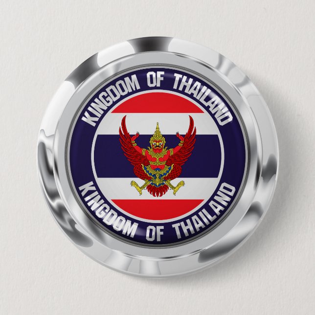 Thailand Round Emblem 7.5 Cm Round Badge (Front)