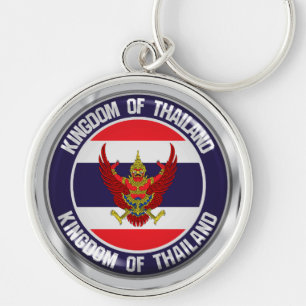 Thailand Round Emblem Key Ring