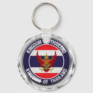 Thailand Round Emblem Key Ring