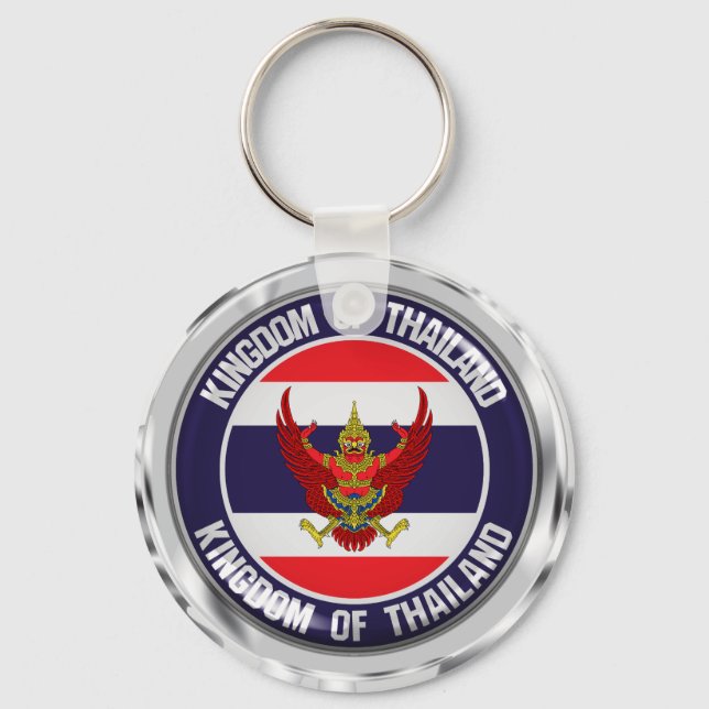 Thailand Round Emblem Key Ring (Front)