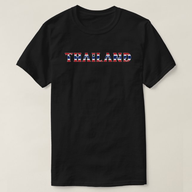 THAILAND Special Customisable Black Tourist  T-Shirt (Design Front)