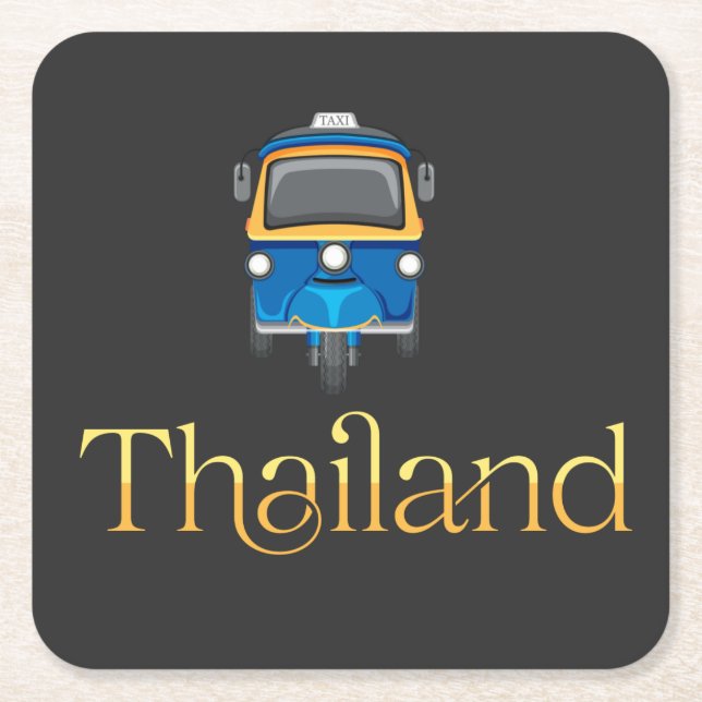 Thailand Square Paper Coaster (Front)
