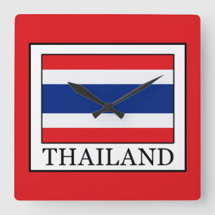 Thailand Square Wall Clock