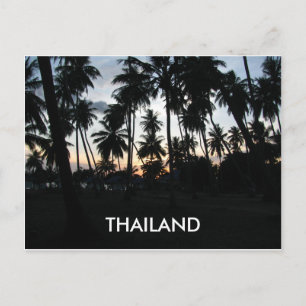 Thailand Sunset Palm Trees Photo Postcard