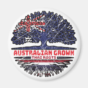 Thailand Thai Australian Australia Tree Roots Flag Magnet