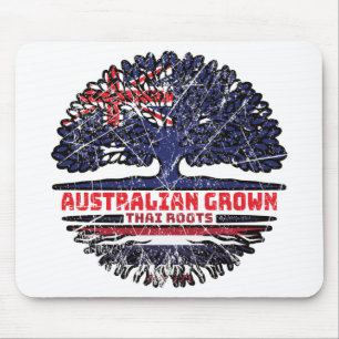 Thailand Thai Australian Australia Tree Roots Flag Mouse Mat