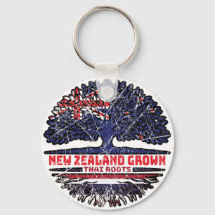 Thailand Thai New Zealander New Zealand Tree Roots Key Ring