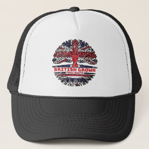 Thailand Thai Uk United Kingdom British Tree Roots Trucker Hat
