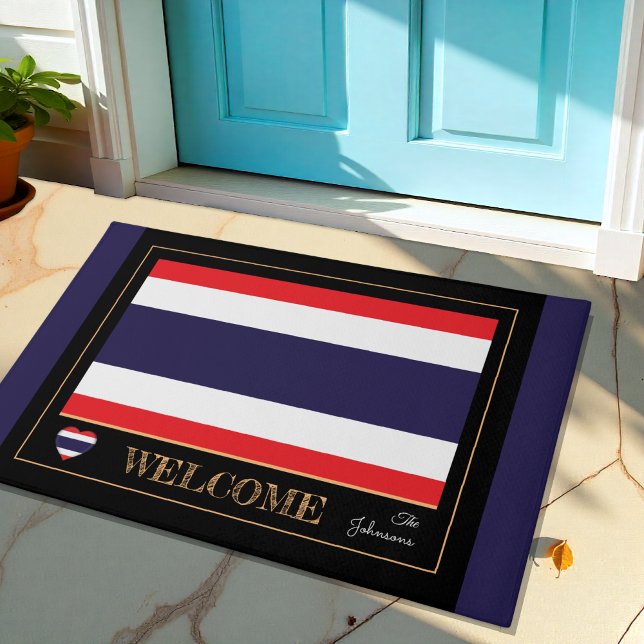 Thailand & Thailand Flag house mats/sports Welcome Doormat (Creator Uploaded)