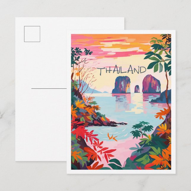 Thailand Travel Aesthetic Postcard (Front/Back)
