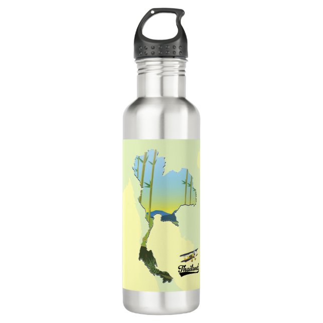 Thailand Travel map 710 Ml Water Bottle (Front)