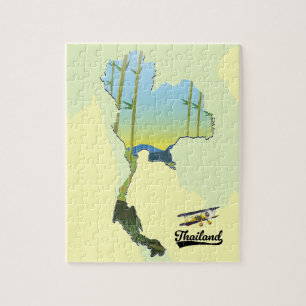 Thailand Travel map Jigsaw Puzzle