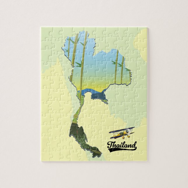 Thailand Travel map Jigsaw Puzzle (Vertical)