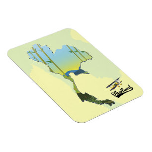 Thailand Travel map Magnet