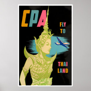 Thailand Travel Poster Thai Art Print Thai Gift