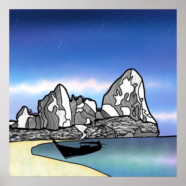 Thailand Tropical Beach Scene Poster (Front)