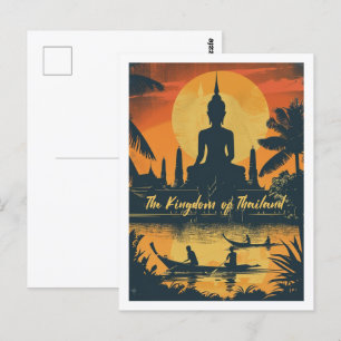 Thailand Vintage Famous Travel Place Postcard