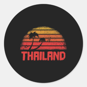 Thailand Vintage Retro 70s Throwck Classic Round Sticker