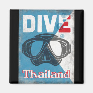 Thailand Vintage Scuba Diving Mask Magnet