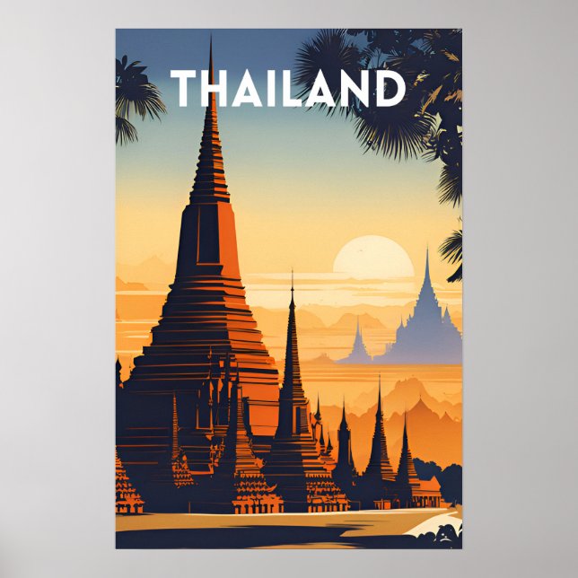 Thailand Vintage Travel Poster (Front)