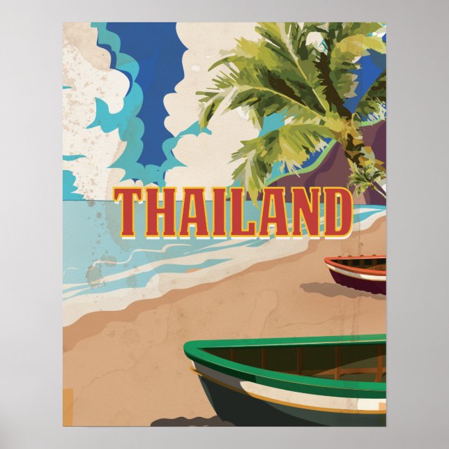 Thailand Vintage Travel Poster (Front)