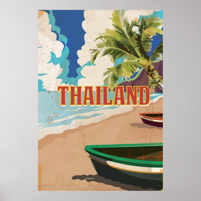 Thailand Vintage Travel Poster (Front)