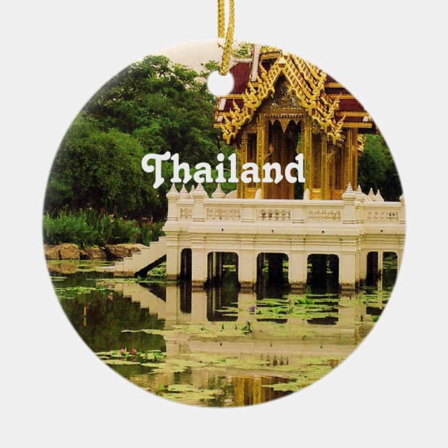 Thailand Water Garden Ceramic Tree Decoration (Front)