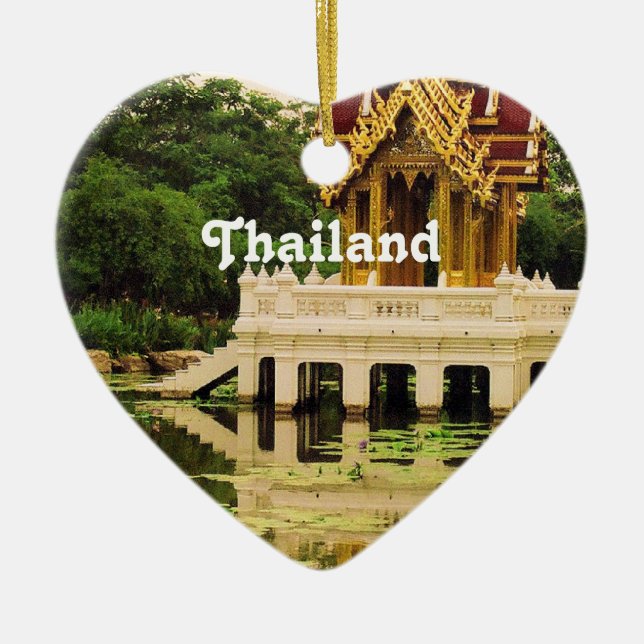 Thailand Water Garden Ceramic Tree Decoration (Front)
