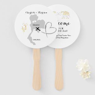 Thailand Wedding Destination Hand Fan